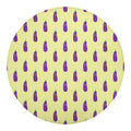 Cute Eggplant Pattern Print Round Blanket