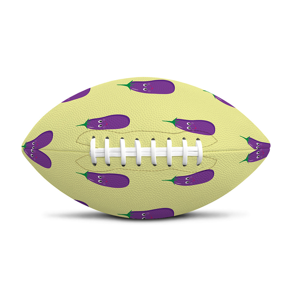 Cute Eggplant Pattern Print Rugby Ball