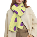 Cute Eggplant Pattern Print Scarf