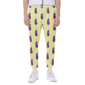 Cute Eggplant Pattern Print Joggers