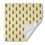 Cute Eggplant Pattern Print Silk Bandana