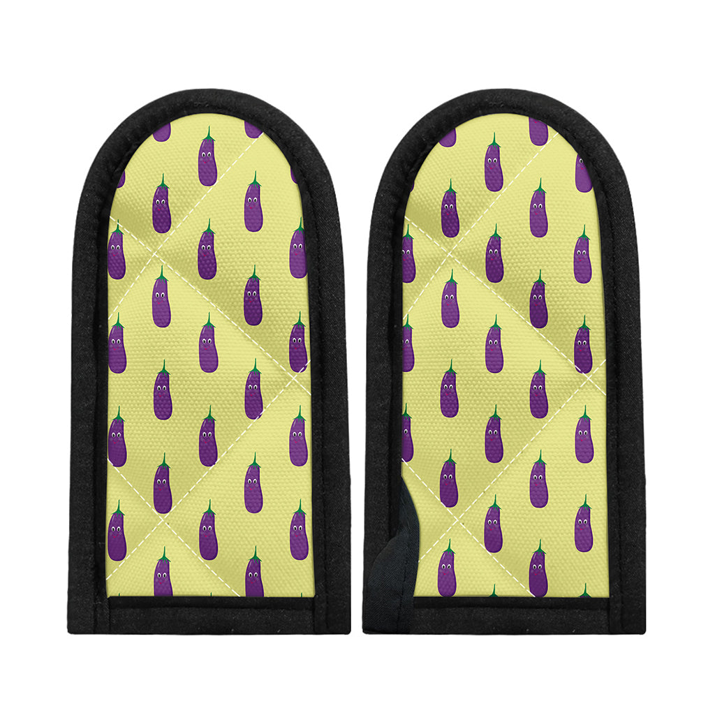 Cute Eggplant Pattern Print Skillet Handle Cover