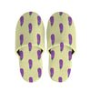 Cute Eggplant Pattern Print Slippers