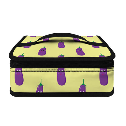 Cute Eggplant Pattern Print Small Lunch Bag