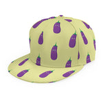 Cute Eggplant Pattern Print Snapback Cap