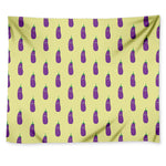 Cute Eggplant Pattern Print Tapestry