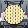 Cute Eggplant Pattern Print Tire Cover