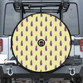 Cute Eggplant Pattern Print Tire Cover With Camera Hole