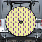 Cute Eggplant Pattern Print Tire Cover With Camera Hole