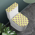 Cute Eggplant Pattern Print Toilet Lid And Tank Cover Set