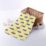 Cute Eggplant Pattern Print Towel