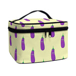 Cute Eggplant Pattern Print Travel Makeup Bag