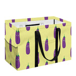 Cute Eggplant Pattern Print Utility Tote Bag