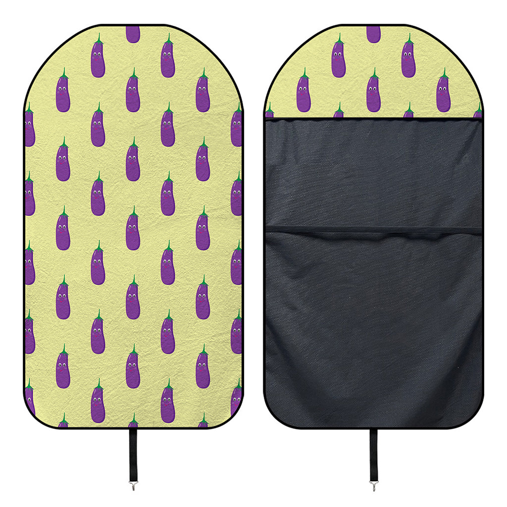 Cute Eggplant Pattern Print Waterproof Car Seat Cover