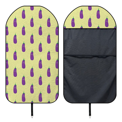 Cute Eggplant Pattern Print Waterproof Car Seat Cover