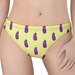 Cute Eggplant Pattern Print Women's Thong