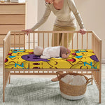 Cute Emoji Pattern Print Baby Crib Sheet