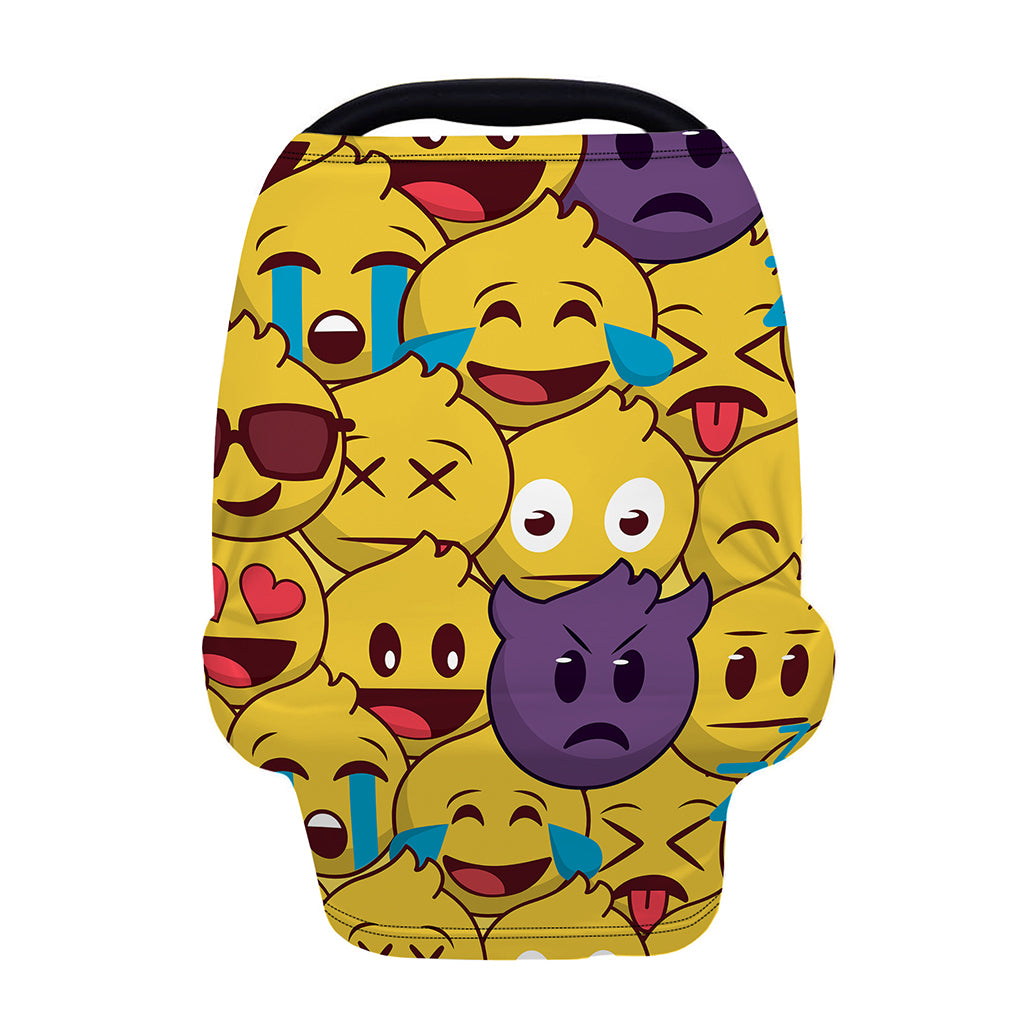 Cute Emoji Pattern Print Baby Seat Cover