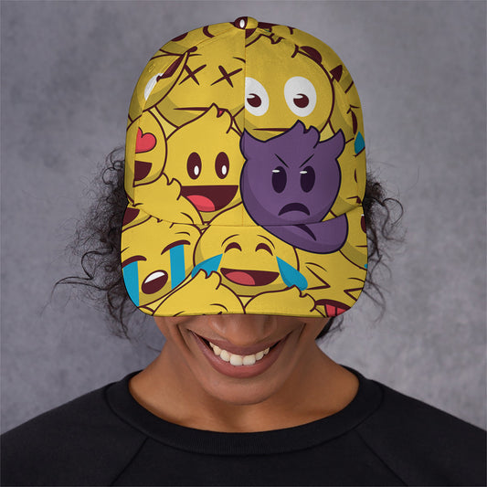 Cute Emoji Pattern Print Baseball Cap