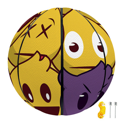 Cute Emoji Pattern Print Basketball