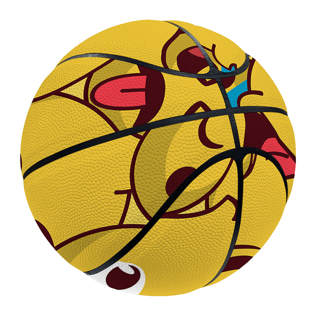 Cute Emoji Pattern Print Basketball