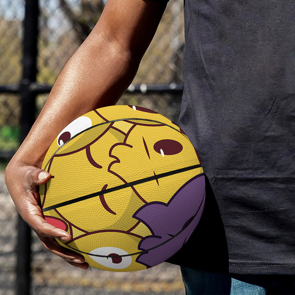 Cute Emoji Pattern Print Basketball