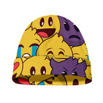 Cute Emoji Pattern Print Beanie