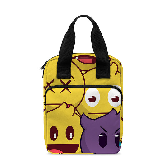 Cute Emoji Pattern Print Bible Tote Bag