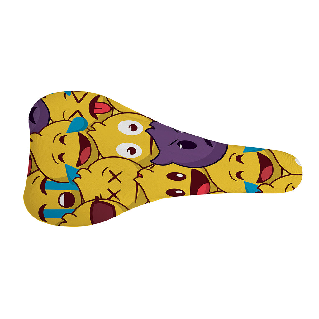Cute Emoji Pattern Print Bicycle Seat Cover