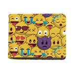 Cute Emoji Pattern Print Bifold Wallet
