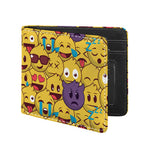 Cute Emoji Pattern Print Bifold Wallet