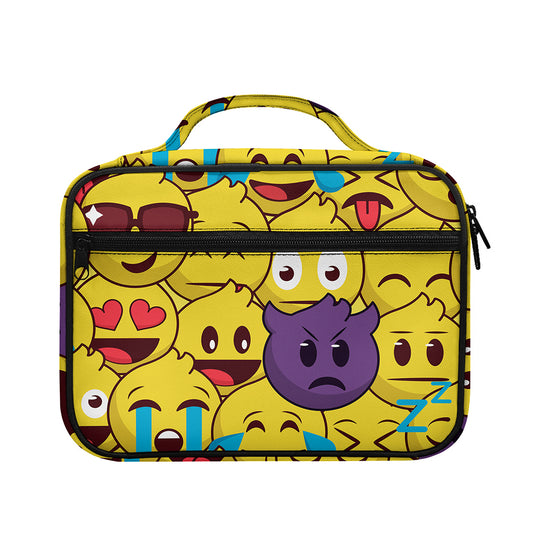 Cute Emoji Pattern Print Briefcase Bible Bag