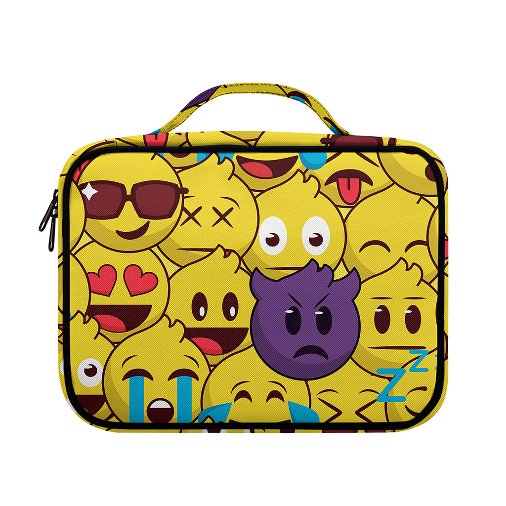 Cute Emoji Pattern Print Briefcase Bible Bag