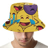 Cute Emoji Pattern Print Bucket Hat