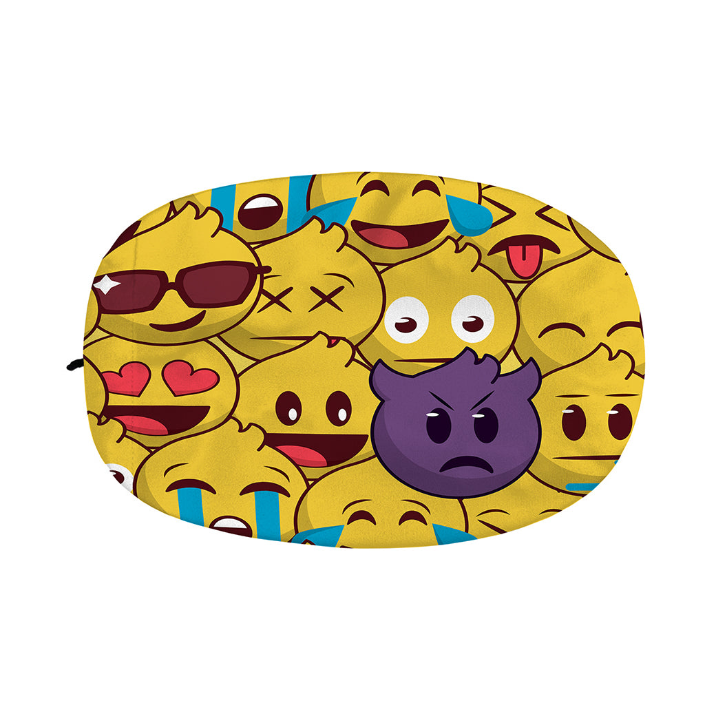 Cute Emoji Pattern Print Car Side Mirror Covers