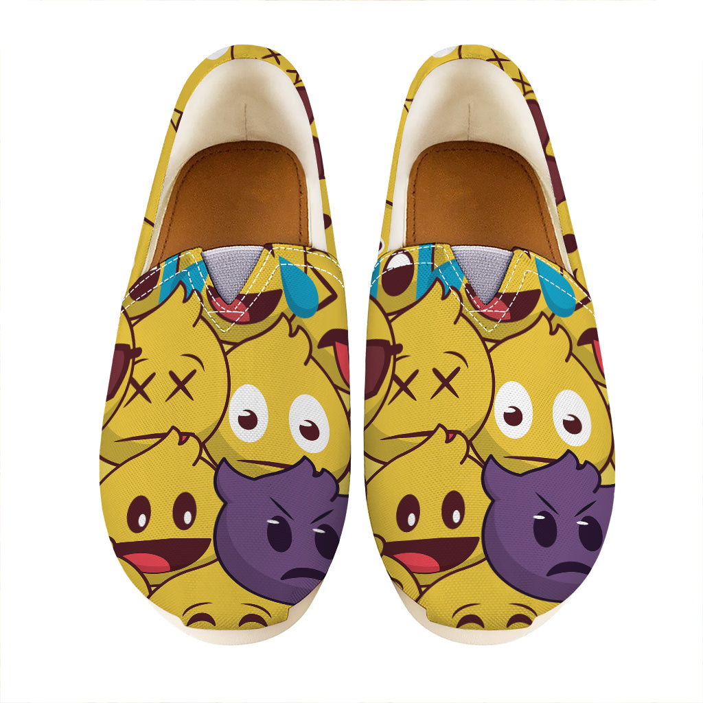 Cute Emoji Pattern Print Casual Shoes