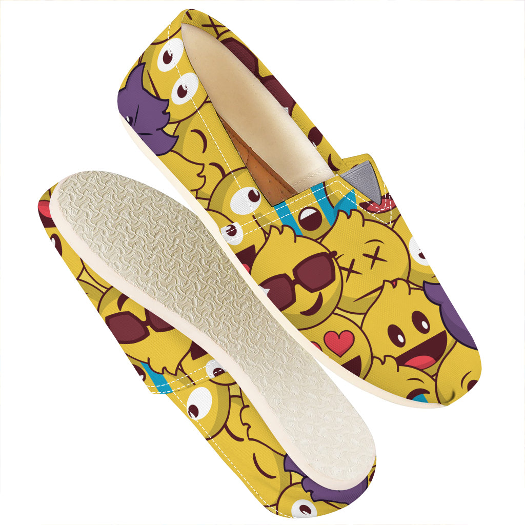 Cute Emoji Pattern Print Casual Shoes