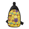 Cute Emoji Pattern Print Sling Bag