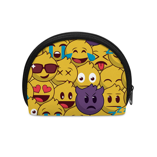 Cute Emoji Pattern Print Coin Purse