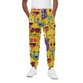 Cute Emoji Pattern Print Cotton Sweatpants
