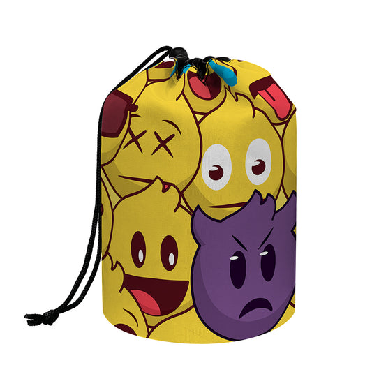 Cute Emoji Pattern Print Drawstring Makeup Bag