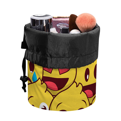 Cute Emoji Pattern Print Drawstring Makeup Bag