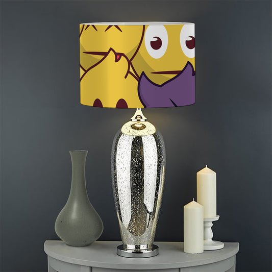 Cute Emoji Pattern Print Drum Lamp Shade