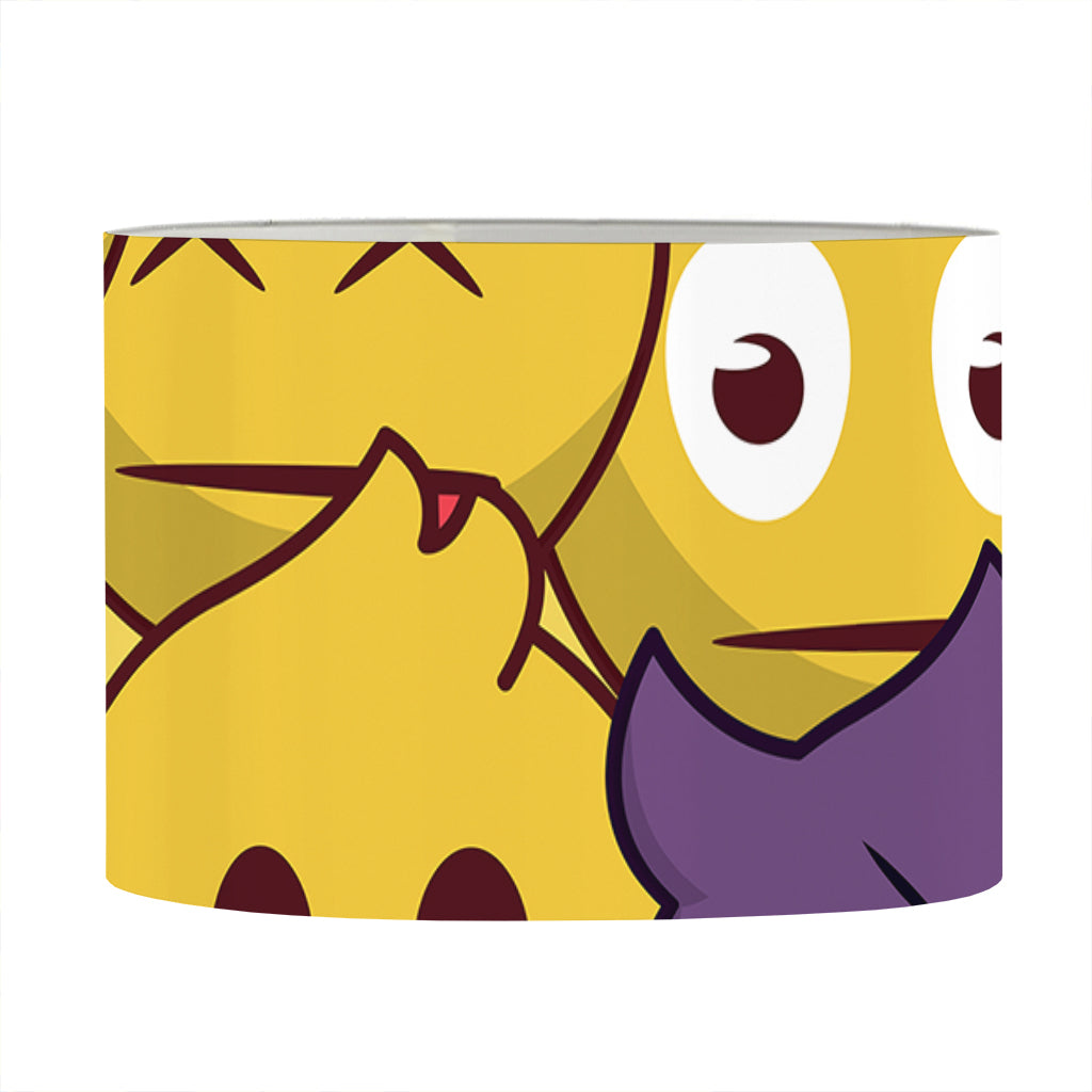 Cute Emoji Pattern Print Drum Lamp Shade