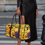Cute Emoji Pattern Print Duffle Bag