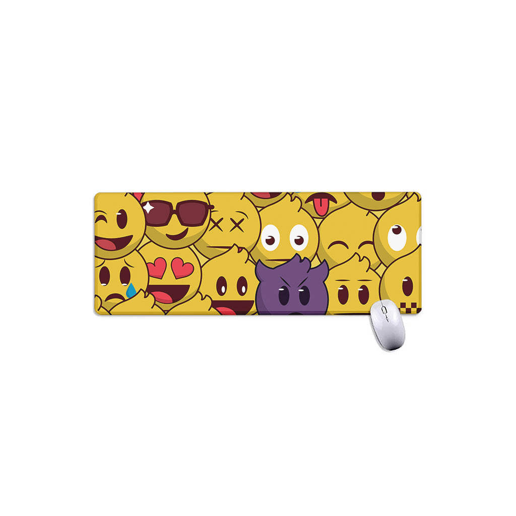 Cute Emoji Pattern Print Extended Mouse Pad
