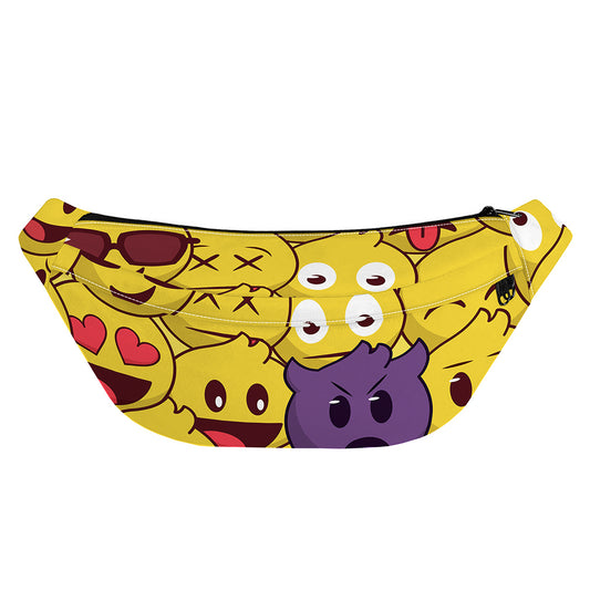Cute Emoji Pattern Print Fanny Pack
