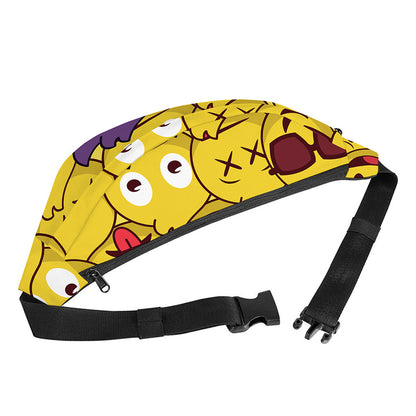 Cute Emoji Pattern Print Fanny Pack