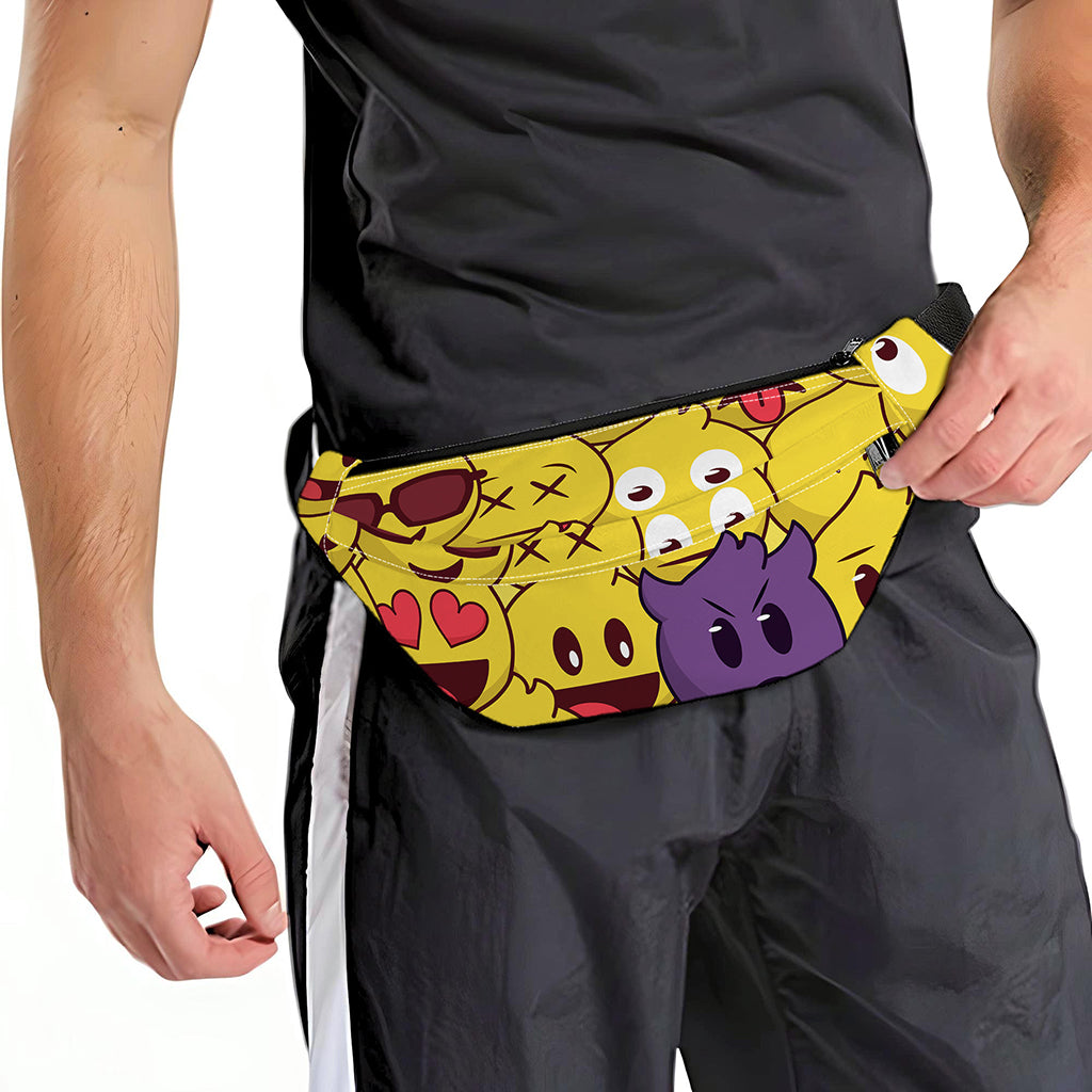 Cute Emoji Pattern Print Fanny Pack