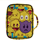Cute Emoji Pattern Print Front Pocket Bible Bag